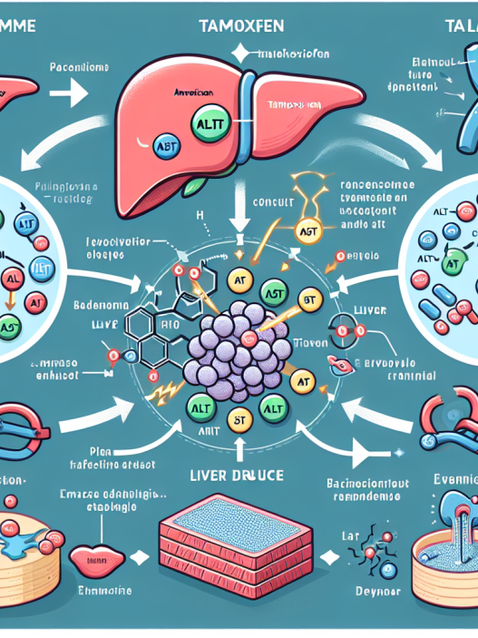 How tamoxifene affects liver enzymes (alt, ast)