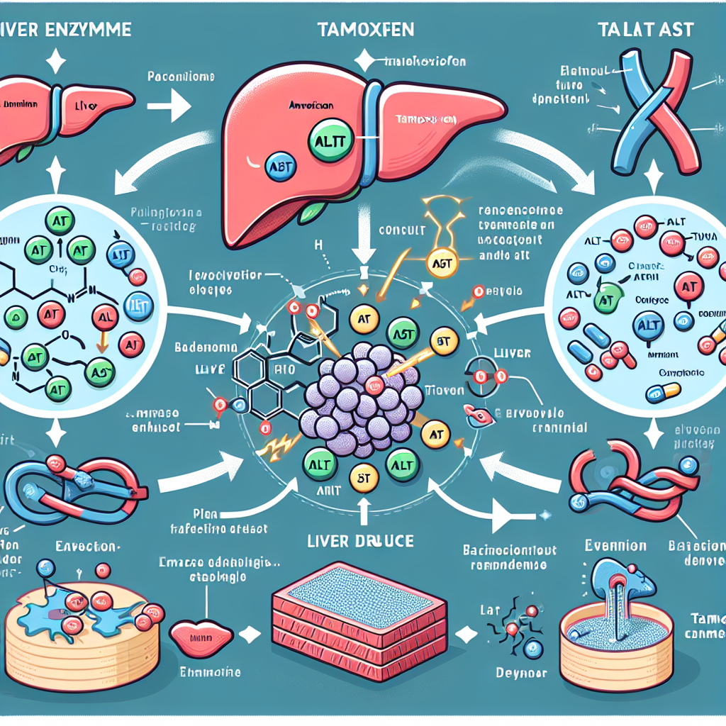 How tamoxifene affects liver enzymes (alt, ast)