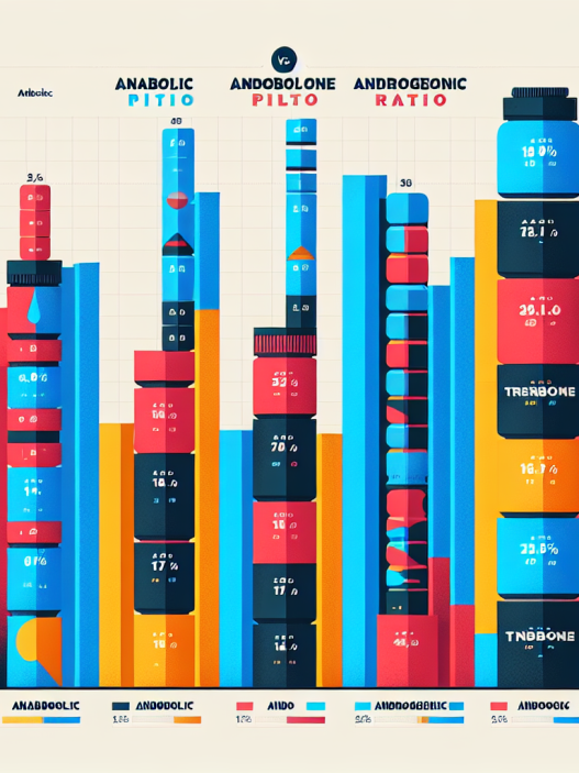 Anabolic-to-androgenic ratio of trenbolone compresse compared to others